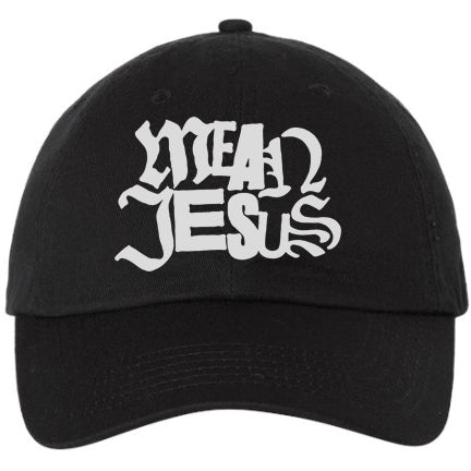 Mean Jesus Dad Hat in Black