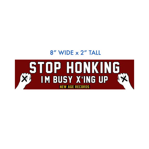 Stop Honking vinyl sticker