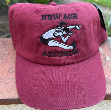 New Age Records 77 Dad Hat in Maroon