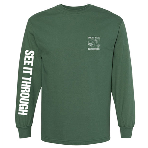 See It Through "Straight Edge" Forest Green Long Sleeve Shirt Pre-Order