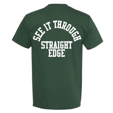 See It Through "Straight Edge" Forest Green T-Shirt Pre-Order