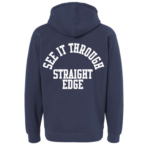 See It Through "Straight Edge" Navy Blue Pullover Hoodie Pre-Order