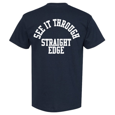 See It Through "Straight Edge" Navy Blue T-Shirt Pre-Order