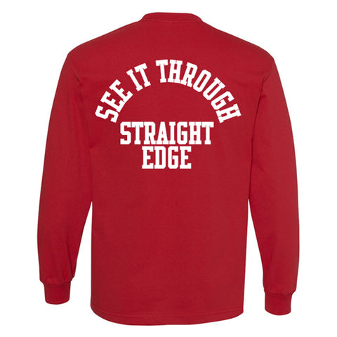 See It Through "Straight Edge" Red Long Sleeve Shirt Pre-Order