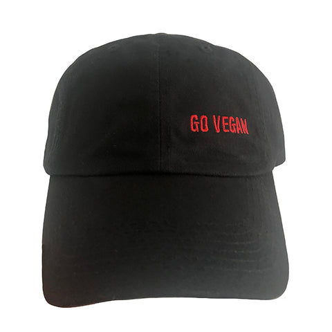 Go Vegan Dad Hat - Black