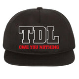 The Dividing Line "TDL" Snapback Hat - Black