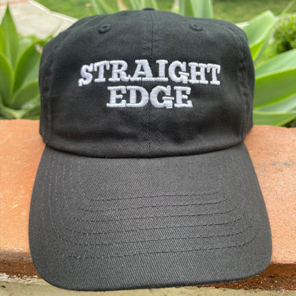 Straight Edge Dad Hat - Black