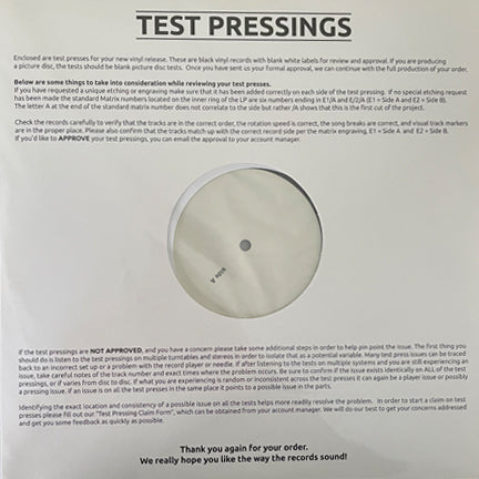 Freewill "Sun Return" LP Test Pressing